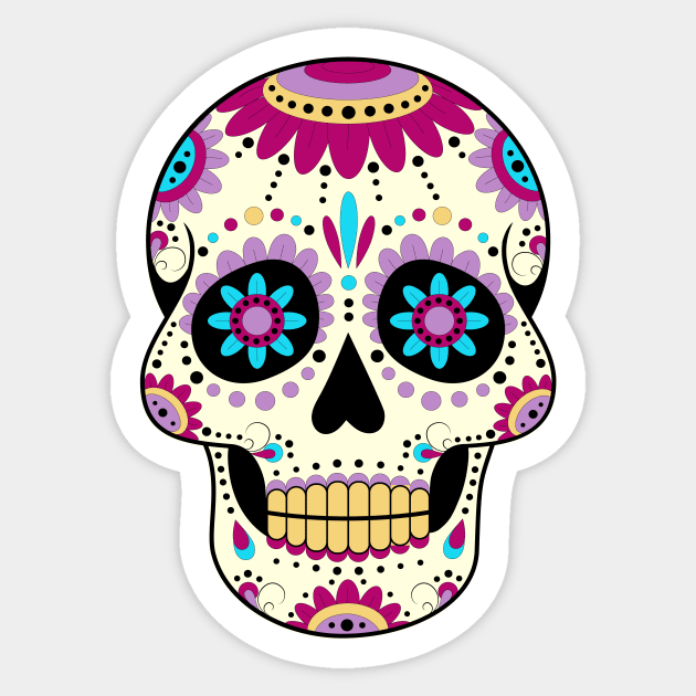 Mexican skull Sticker by SouthPrints